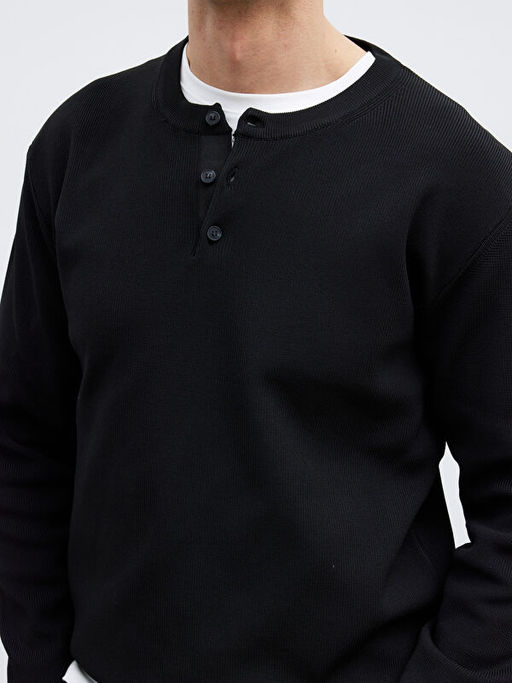 Bisiklet Yaka Erkek Triko Kazak