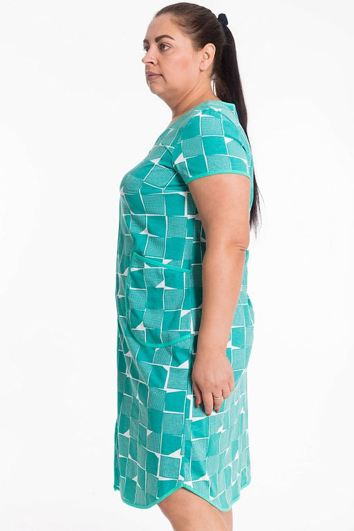 Халат М31968бм белый/ментол - Елена фото 3