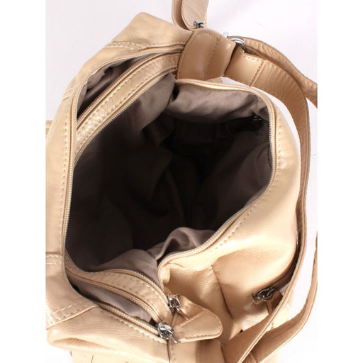 Сумка женская искусственная кожа Guecca-219 (рюкзак-change), 2отд, св.бежевый SALE 264059 - Adelia фото 3