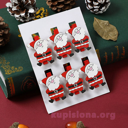 Набор прищепок Новогодние - Купи слона фото 2