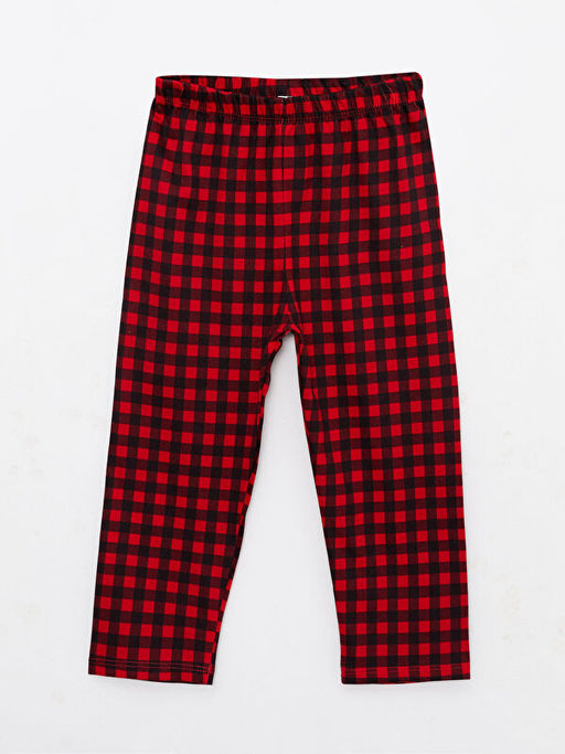 Polo Yaka Uzun Kollu Ekose Desenli Erkek Bebek Pijama Tak?m? - Waikiki фото 3