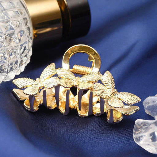 Цена за 6 шт. Крабик для волос «Эмма», 5.5 см, золото