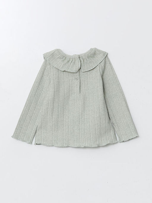 Bisiklet Yaka Uzun Kollu Bask?l? K?z Bebek Bluz ve Tayt 2li