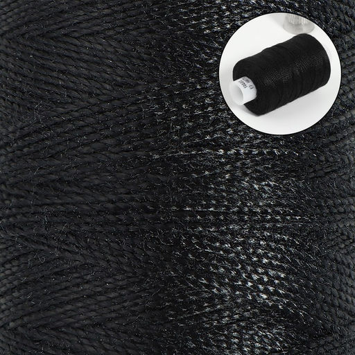 Цена за 10 шт. Нитки обувные, 100ЛЛ, 200 м, чёрные