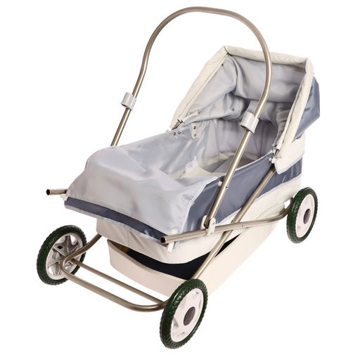 Коляска кукольная №13, цвет серый