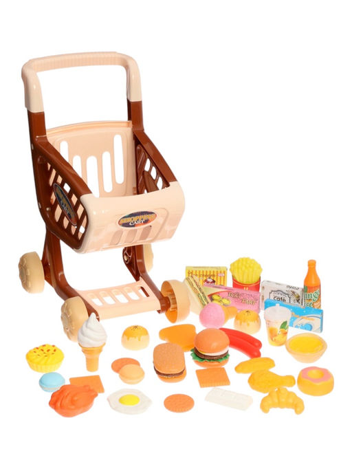 Продуктовая тележка «Супермаркет», 40 предметов, помята упаковка