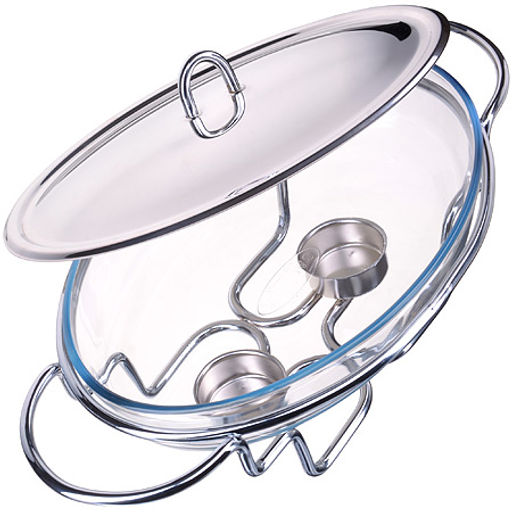 20882 Фондюшница нерж 3л с 2 свечами MB (х4) - Mayer&boch фото 3