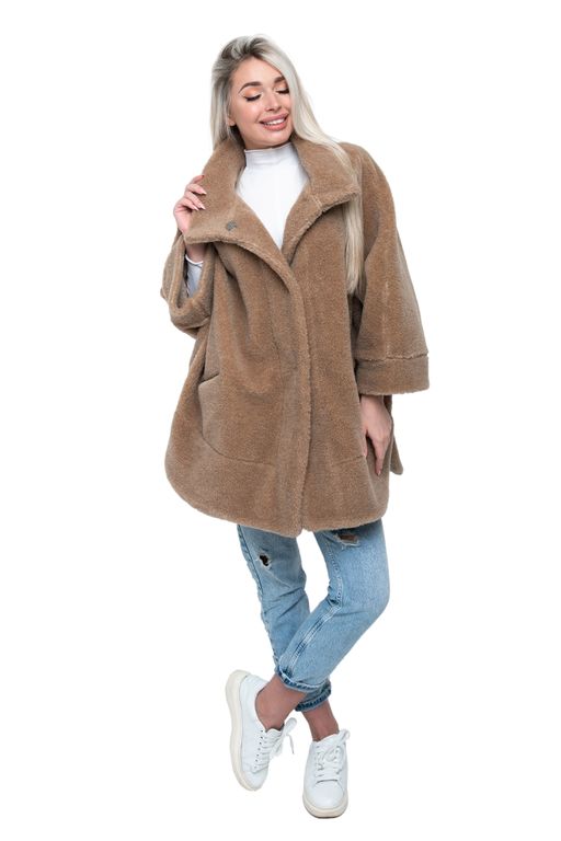 ПОНЧО WOOL CAMEL цвет Кемел (р. 40-58)
