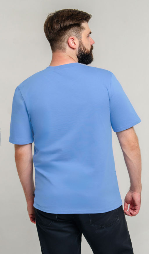 Арт. 61112/3 Футболка мужская 48-58 (6 шт) Цвет:светло-голубой - Идеал фото 4