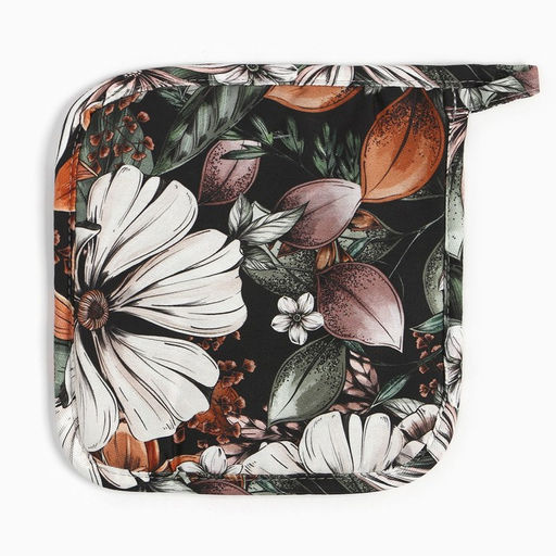 Кухонный набор Этель Meadow flower, варежка-прихватка, прихватка 19×19 см, 100% хлопок