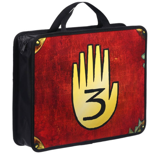 Папка пластиковая с ручками А4, на молнии, 75×330×260 мм, Гравити Фолз