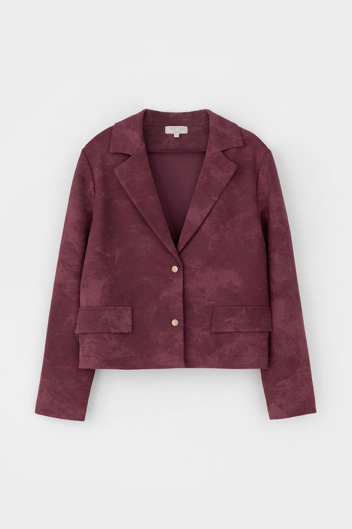 ЕВТ 3247/сливовое вино,эффект замши жакет жен