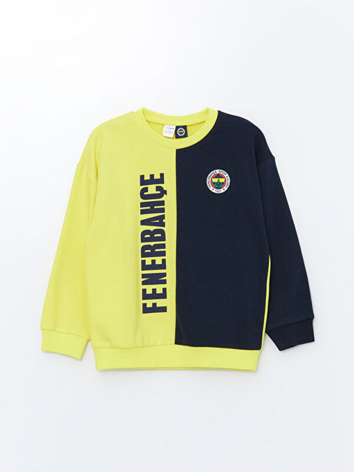 Bisiklet Yaka Fenerbah?e Bask?l? Erkek ?ocuk Sweatshirt