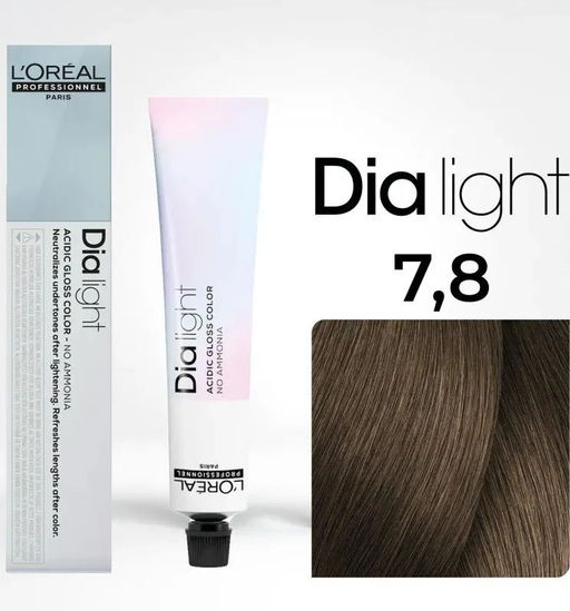 Dia Light 7.8 Блондин мокка, крем-краска 60 мл - Loreal professionnel фото 2