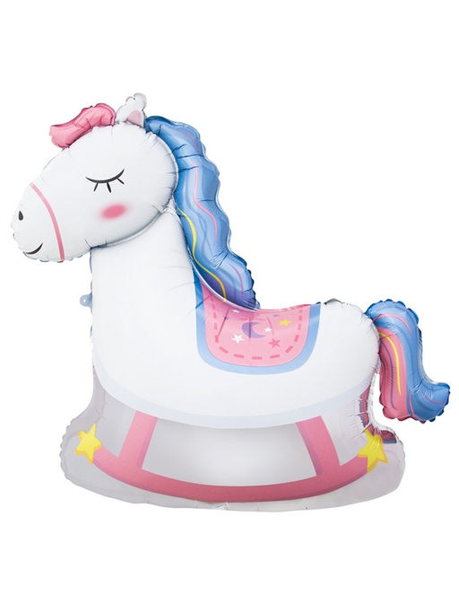 Цена за 2 шт. Воздушный шар фольгированный 32" «Лошадка качалка»