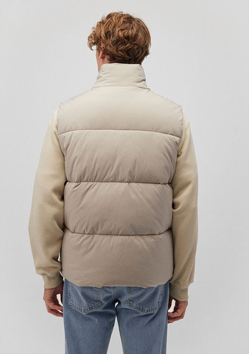 Bej Sisme Yelek - Mavi фото 4