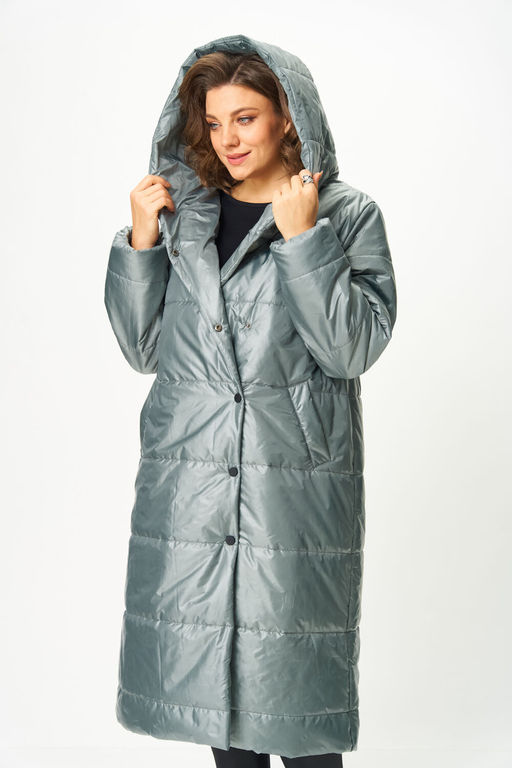 Пальто Anastasia Mak 3011 мох фото 4