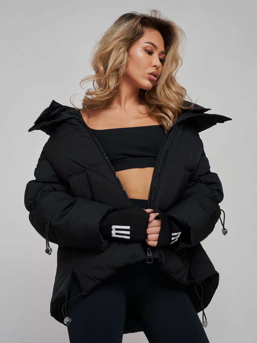 Зимняя женская куртка модная с капюшоном черного цвета 52306Ch - Holdluck фото 20