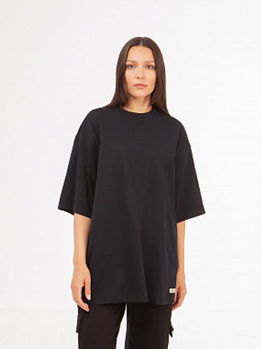 Футболка ЗАПОРОЖЕЦ Blank oversize DEEP BLACK  фото 11