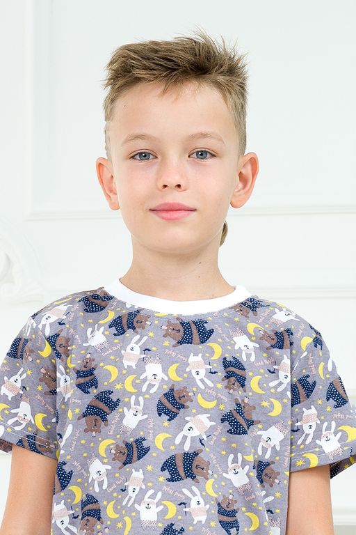 Пижама детская из футболки и брюк из кулирки Мишки