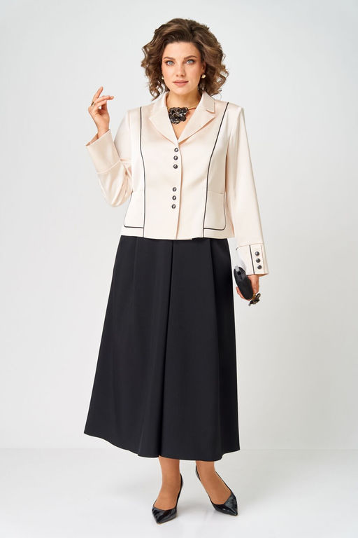 Костюм Aira Style 24134 молочно-черный