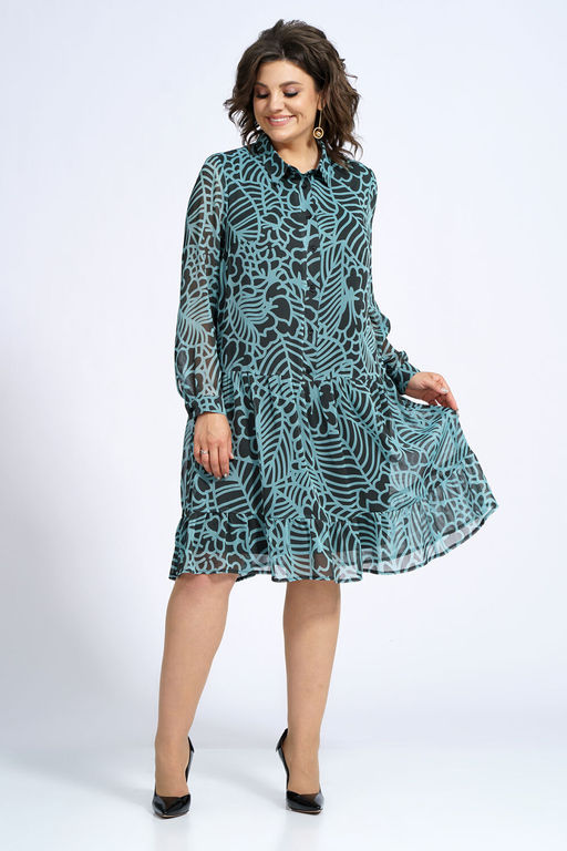 Платье ALANI 2146 бирюза с черным - Alani collection фото 8