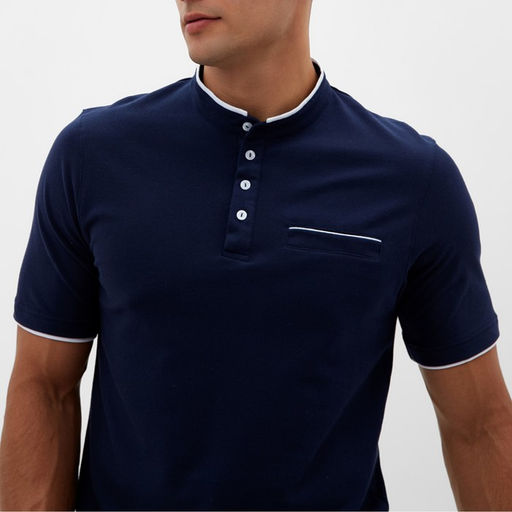 Футболка поло мужская MINAKU REGULAR FIT: тёмно-синяя, р-р 42