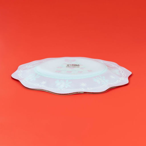 Тарелка Доляна «Новогодняя ель», d=25 см, стекло, красная