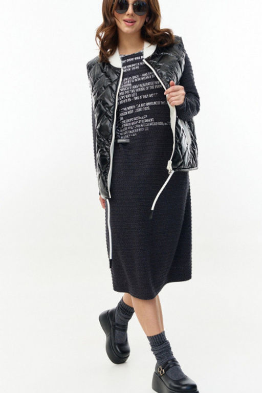 Жилет AVE RARA 1072 черный-глянец  фото 3