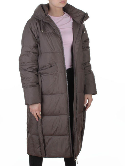 8891 DK. GRAY Пальто зимнее женское (200 гр. холлофайбер)