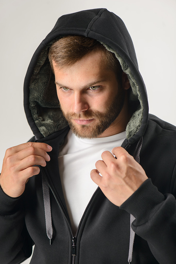 с мехом! утепленная Толстовка Футер 3-х ниточный - Relay фото 5