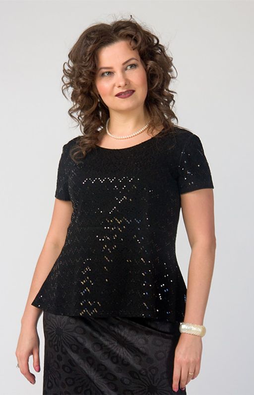 Стильная эффектная блуза с легкой баской