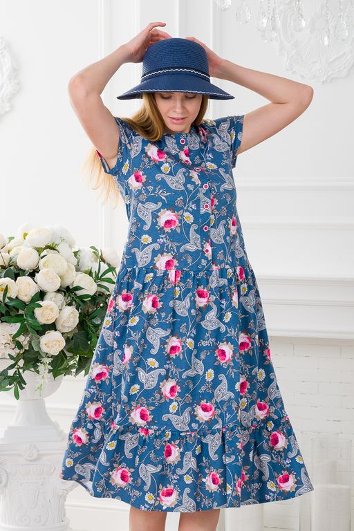 Платье женское из кулирки Кармелита Розы - Амадэль фото 23