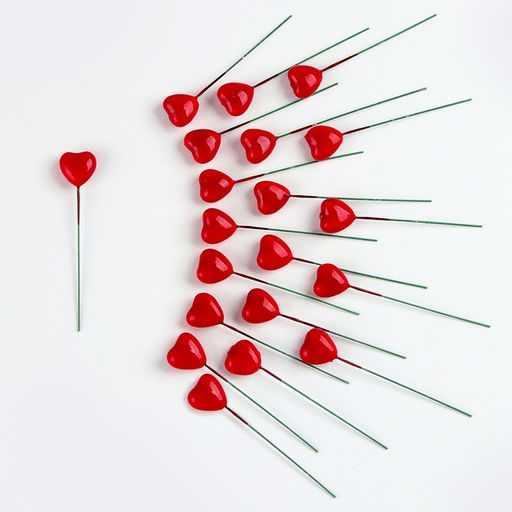 Цена за 2 шт. Набор топперов на проволоке «Сердце», набор 20 шт., размер 1 шт. — 2.5×1.6×8.5 см