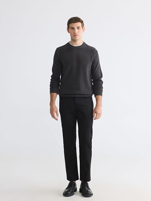 Bisiklet Yaka Erkek Sweatshirt