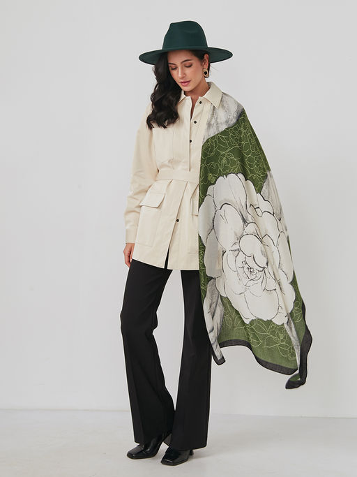 Большой, мягкий, тонкий и очень нежный двусторонний палантин - Tantino фото 3