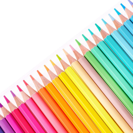 Карандаши 24 цвета, в картонной коробке, шестигранные, деревянные, Пастель, МИКС