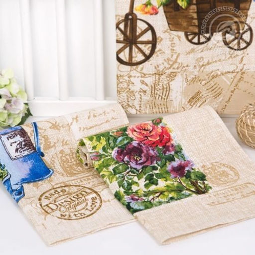 К-т полотенец Встреча 50*60 см. - 3 шт. рогожка хлопок 100% - Лен поволжья фото 5