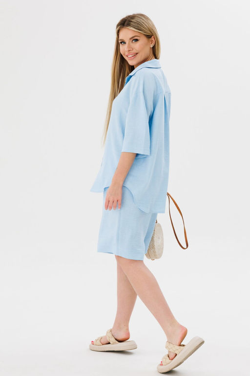 Рубашка AmberA 1061В голубой фото 8