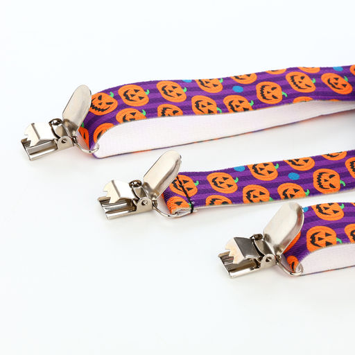 Подтяжки детские «Выбражулька», ширина 2.5 см, фиолетовая, оранжевая