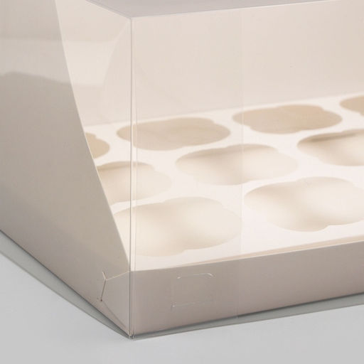 Коробка для 12 капкейков белая, 31×24×14 см