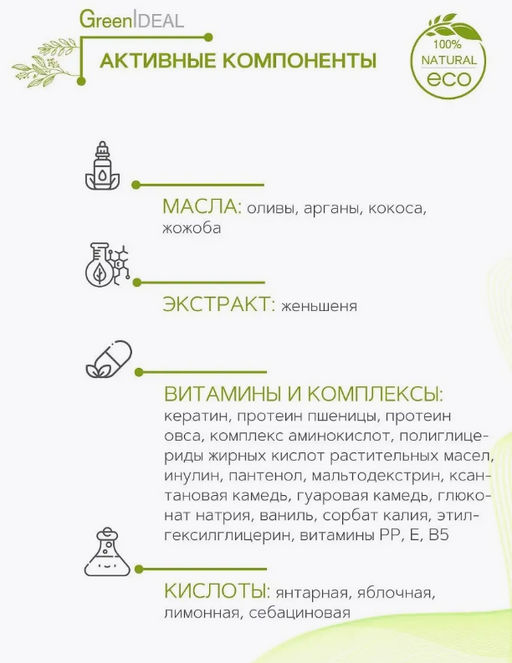 Гель для душа с кокосом и маслом жожоба (натуральный, бессульфатный) - Greenideal фото 3