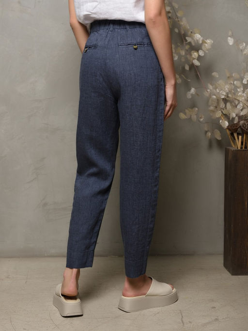 Брюки ЛИГИ 01020O синий-меланж