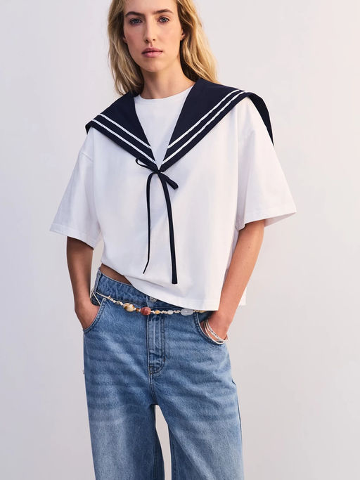 Футболка с шарфом женская / Zarina