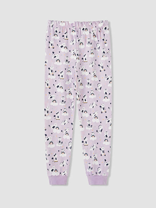 Beli Lastikli Bask?l? K?z ?ocuk Pijama Alt - Waikiki фото 2