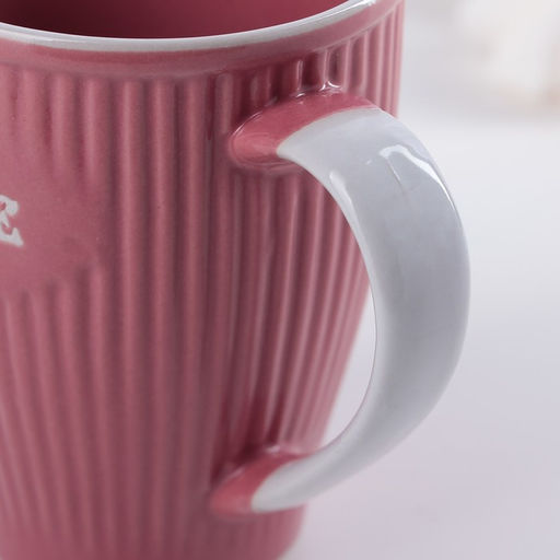 Кружка керамическая Доляна Coffee, 270 мл, цвет розовый  фото 3