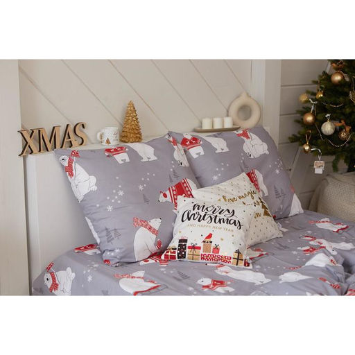 Постельное бельё евро Этель. Зимние игры, поплин