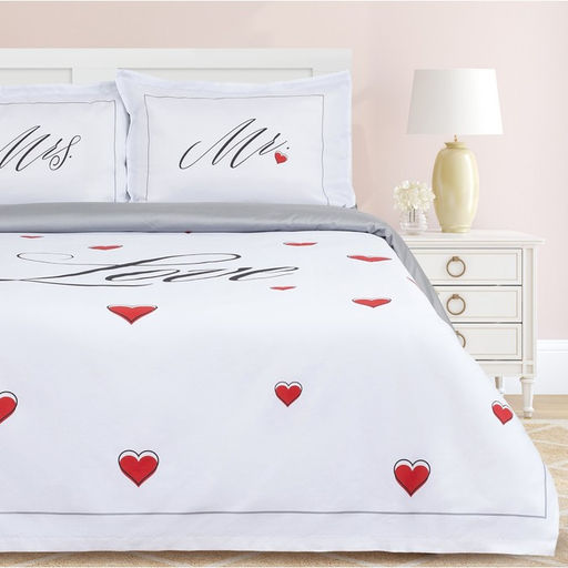 Постельное бельё Этель евро Mr&Mrs 200*215 см,240*215 см,50*70+4 см - 2 шт  фото 3