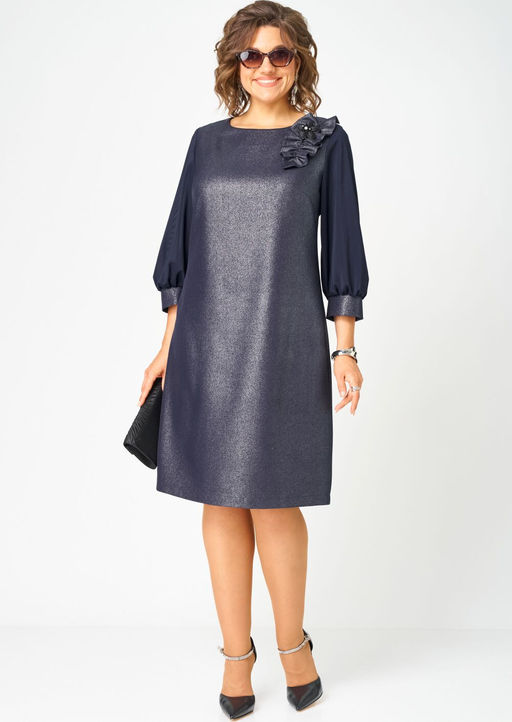 Платье EVA GRANT 7310D синий баклажан