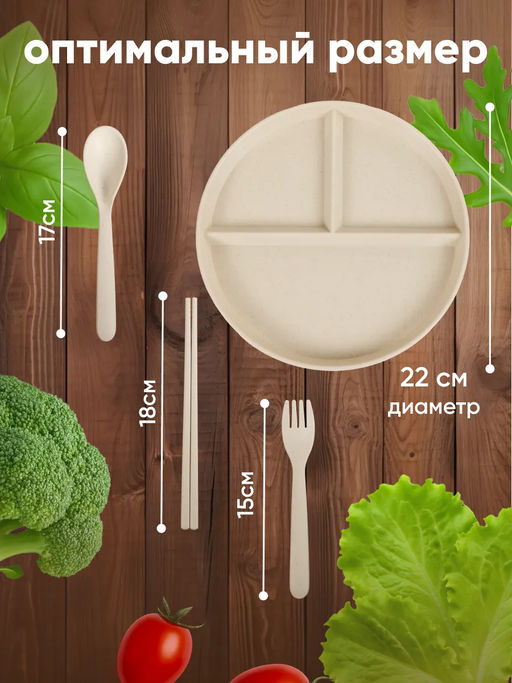 Тарелка с приборами! для похудения секционная для ПП питания - Фабрика снов фото 6